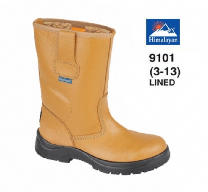 HIMALAYAN Tan HyGrip Safety Warm Lined Rigger, PU Outsole
