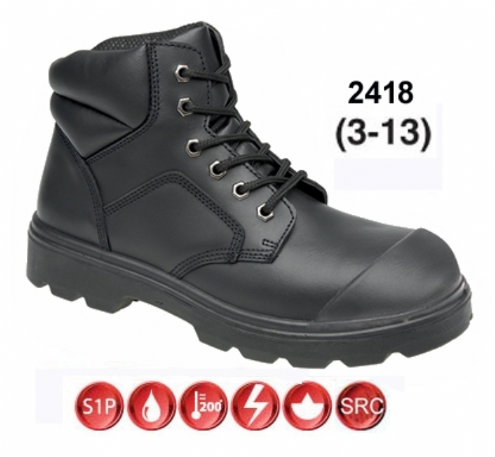 Himalayan 2418 Black Leather Safety Boot