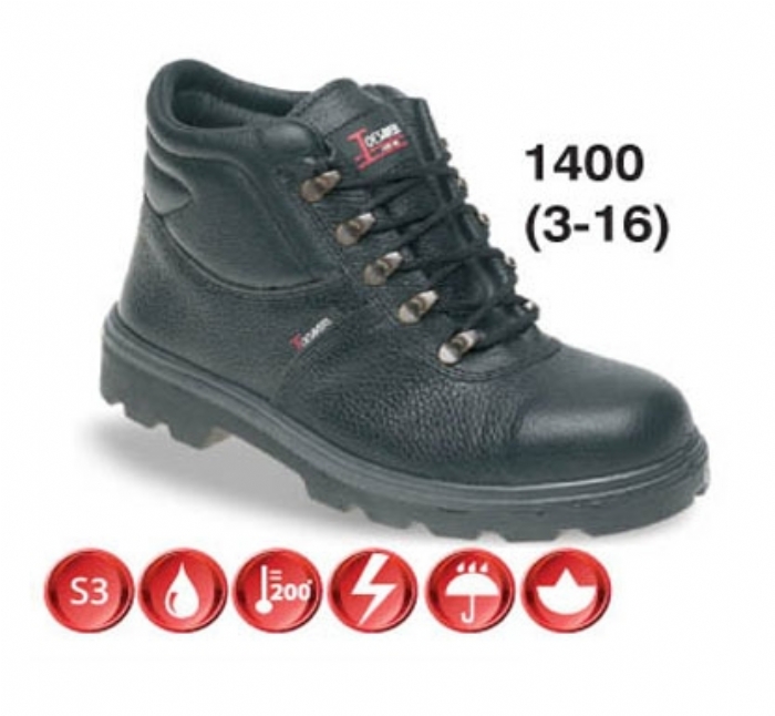 Himalayan 1400 Black Leather Safety Boot