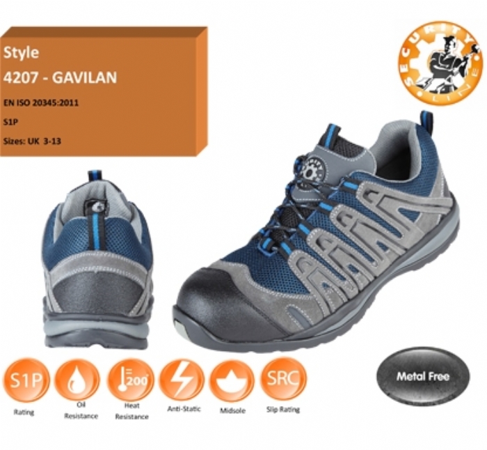 GALIVAN Blue/Grey METAL FREE Safety Trainer