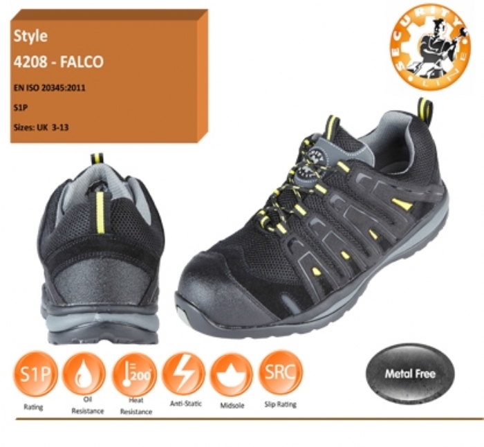 FALCO Black/Yellow METAL FREE Safety Trainer