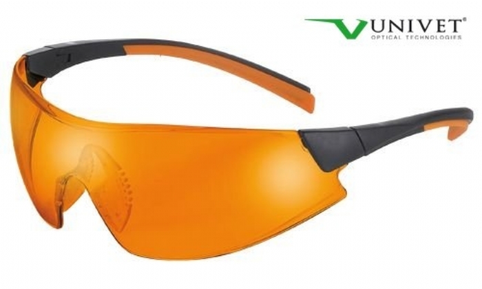 546 lightweight wrap style safety spec anti-scratch anti-mist orange lens black/orange frame