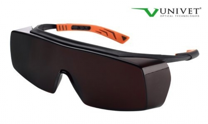 5X7 ultimate overspec with anti-scratch amber lens black/orange frame