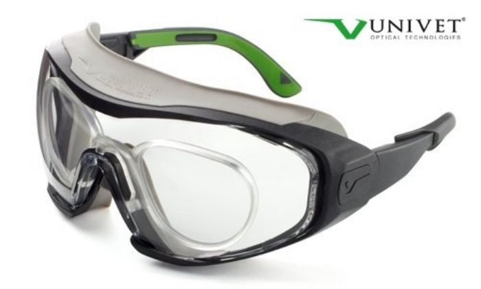 6X1 hybrid safety spec that can convert to a safety goggle anti-scratch anti-mist lens