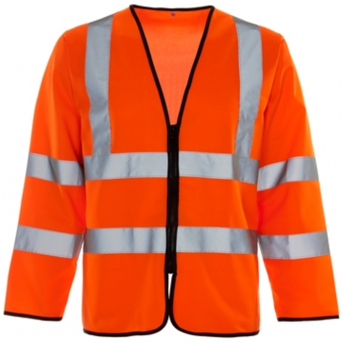 Hi Vis Long Sleeved Vest - ZIP