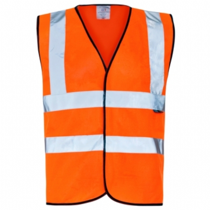 Hi Vis Vest – Black Binding – Velcro