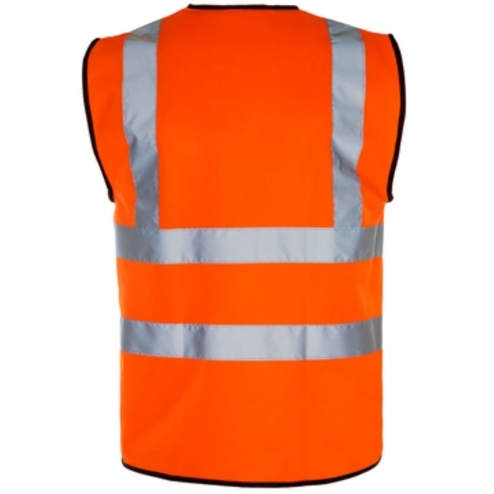 Hi Vis Vest – Black Binding – Velcro