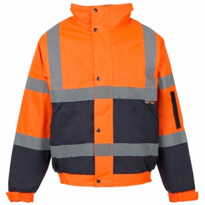 Supertouch Hi Vis Orange 2 Tone Bomber Jacket