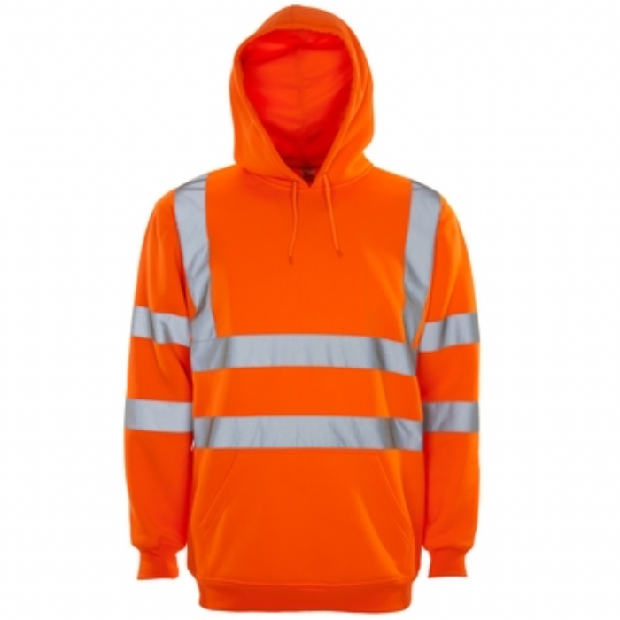 Hi Vis Orange Hooded Sweatshirt