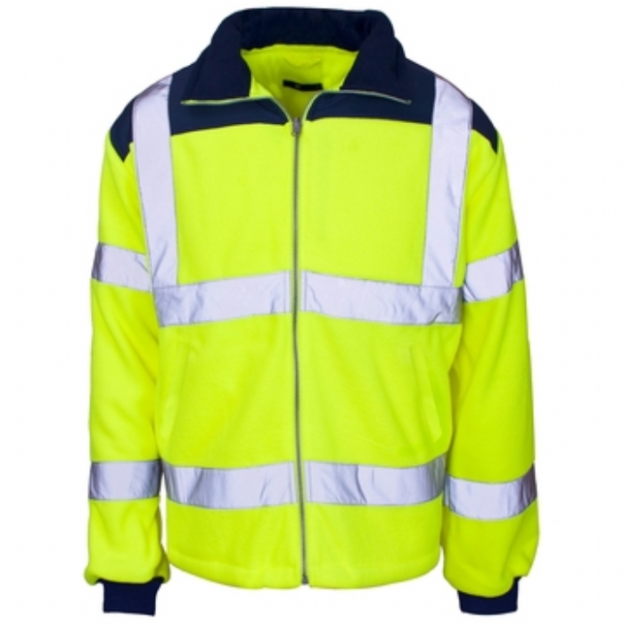 Hi Vis Yellow Rain Patch Fleece Jacket