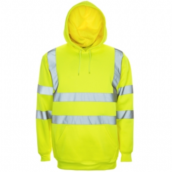 Hi Vis Yellow Hooded Sweatshirt