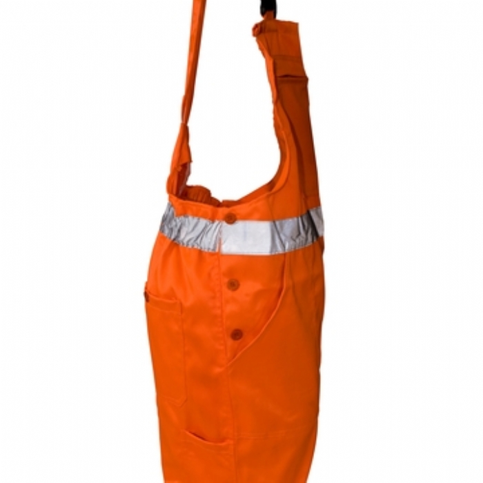 Hi Vis Orange Polycotton Bib Trousers