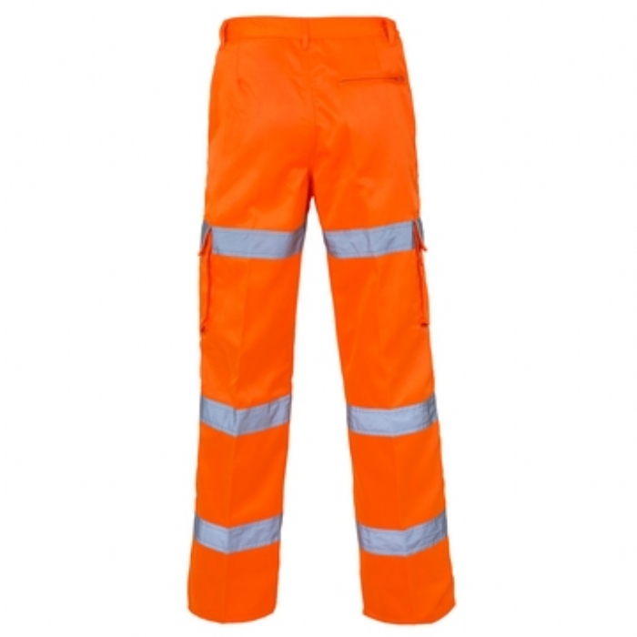 Hi Vis Orange 3 Band Combat Trousers