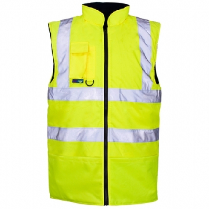 Hi Vis Yellow Reversible Body Warmer