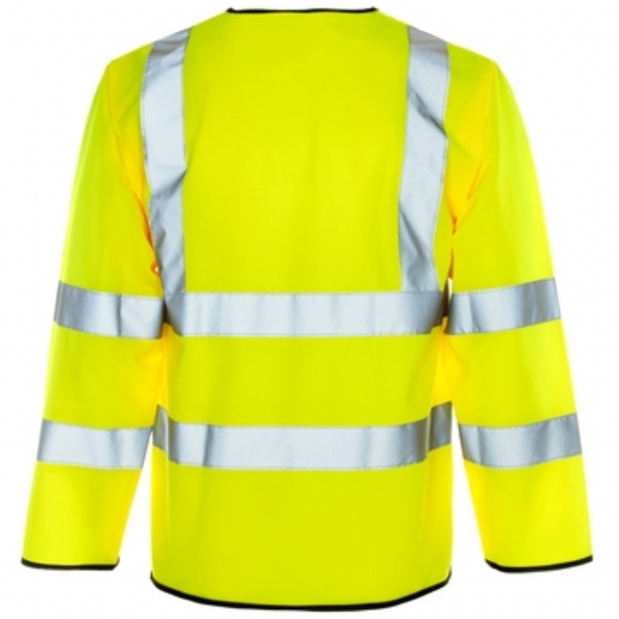 Supertouch Hi Vis Yellow Long Sleeved Velcro Vest