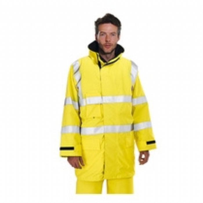 BlazeTEK EN471 High Visibility Waterproof Breathable Flame Retardant Anti- Static Jacket