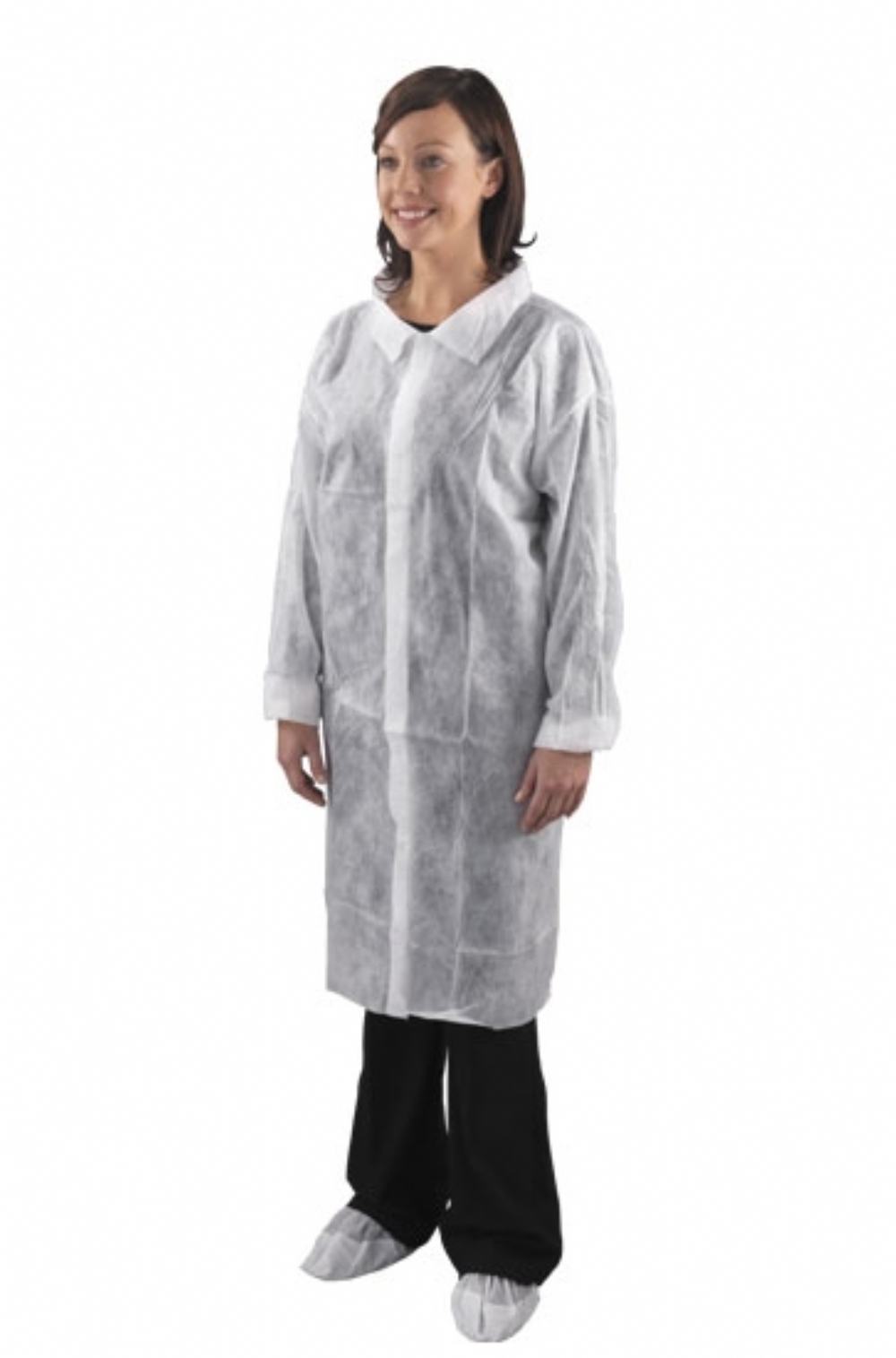 Non-Woven Visitor Coat With Poppers | Aston Pharma