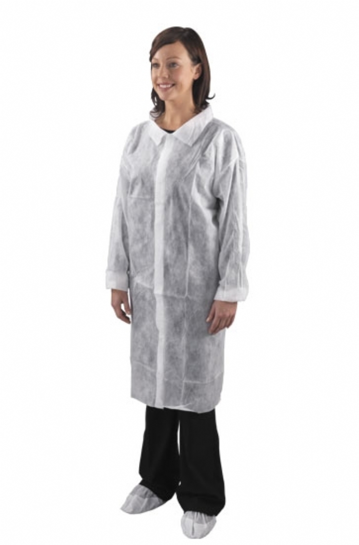 Non-Woven Visitor Coat With Poppers