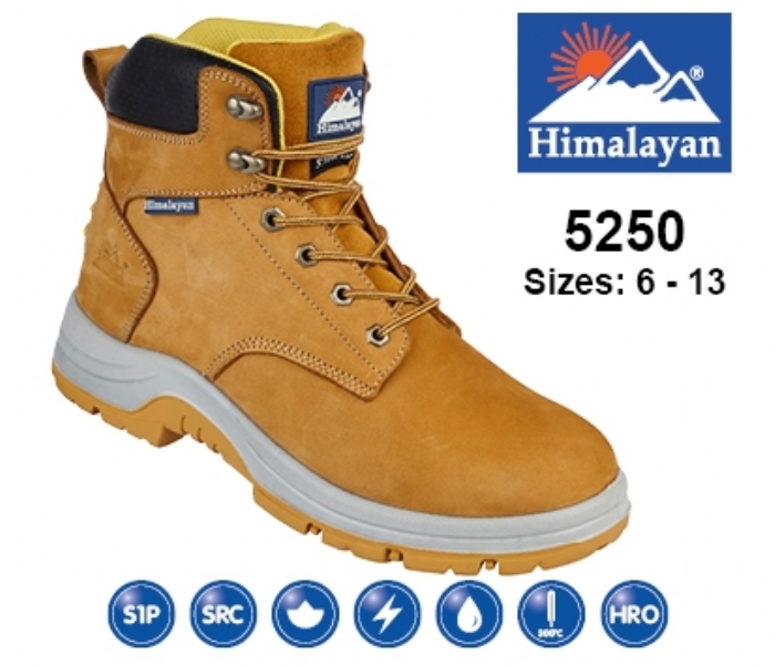 HIMALAYAN  Honey Nubuck Upper Safety Ankle Boot With Steel Toecap and Midsole