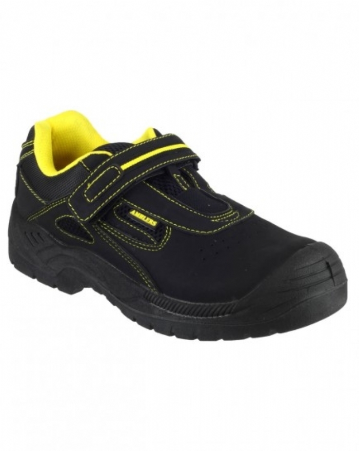 Amblers Touch Fastening Black Safety Trainer FS77