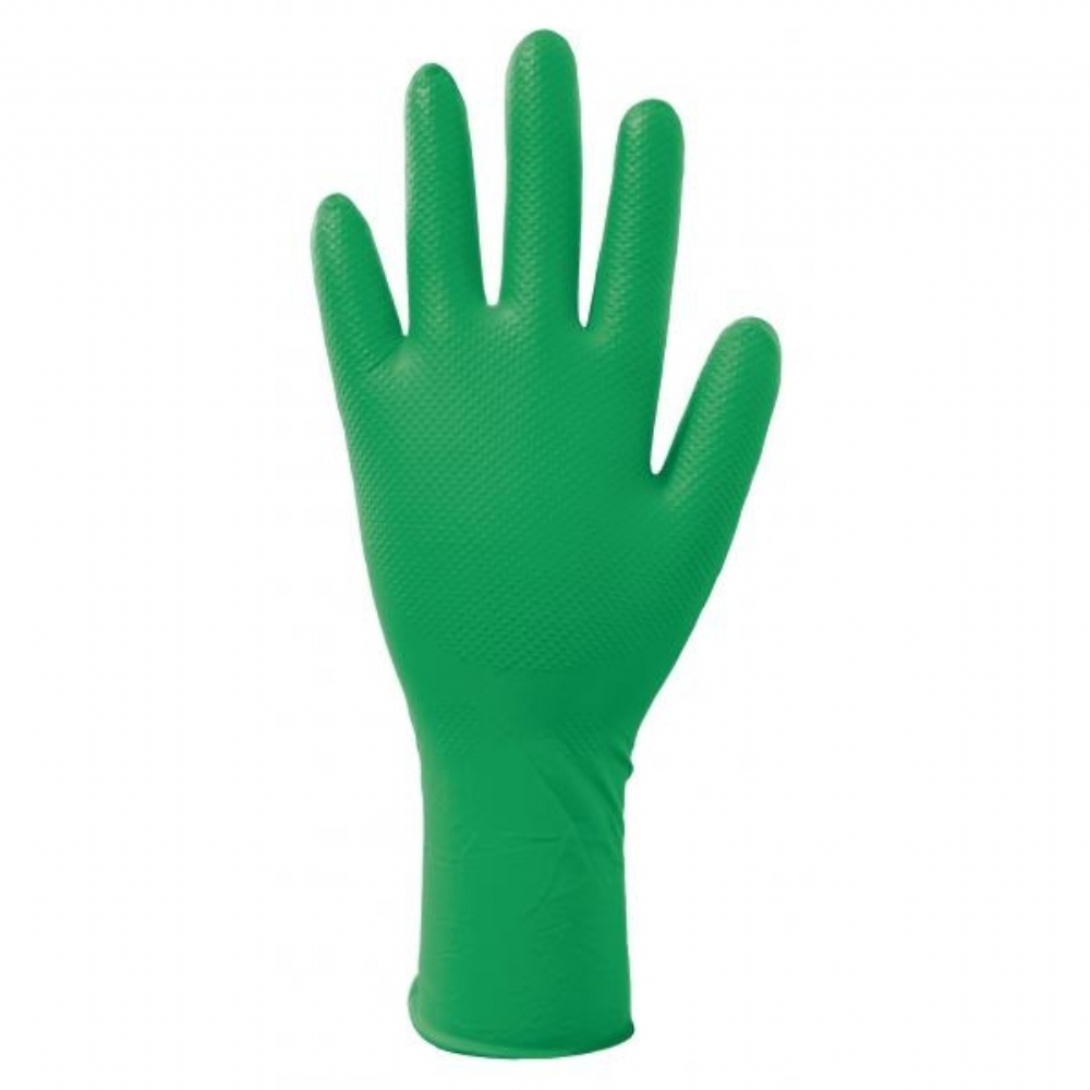 GD535 Green Nitrile Powder Free Disposable Gloves Aston Pharma