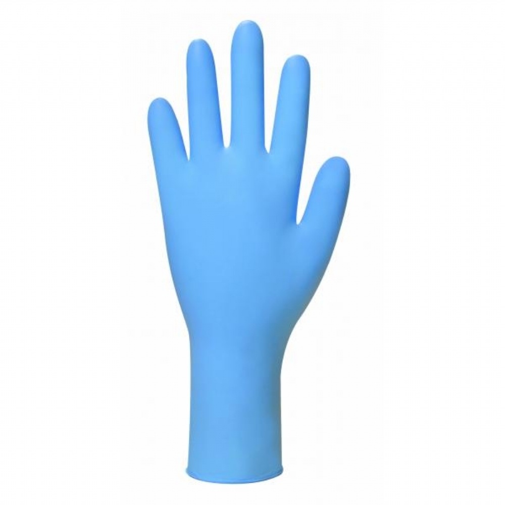 GL891 Bodyguards Blue Longer Cuff Nitrile Powder Free Exam Gloves