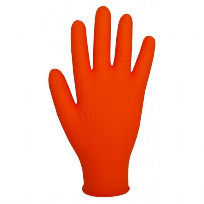 GL902 Orange Nitrile Gloves