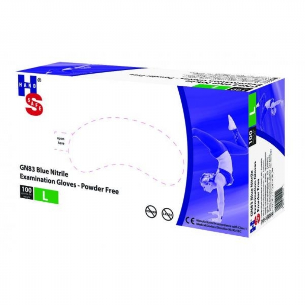 GN83 Blue Powder Free Ultimate Nitrile Gloves Aston Workwear