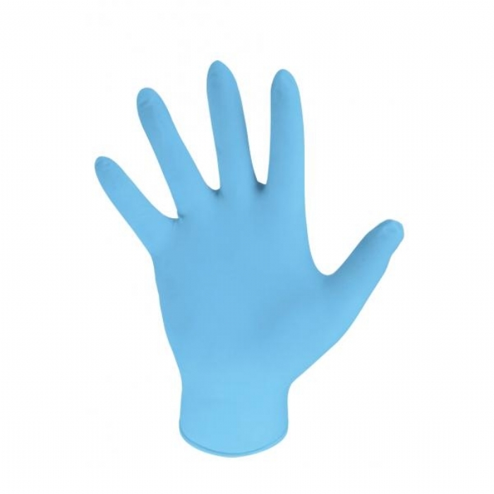 GN90 Hand Safe Blue Powder Free Nitrile Gloves - stretchy