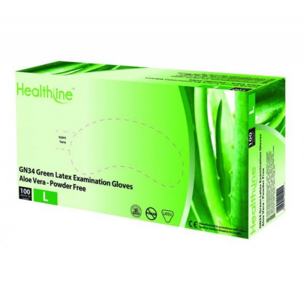 GN34 Aloe Care Powder Free Aloe Vera Latex Gloves Aston Workwear