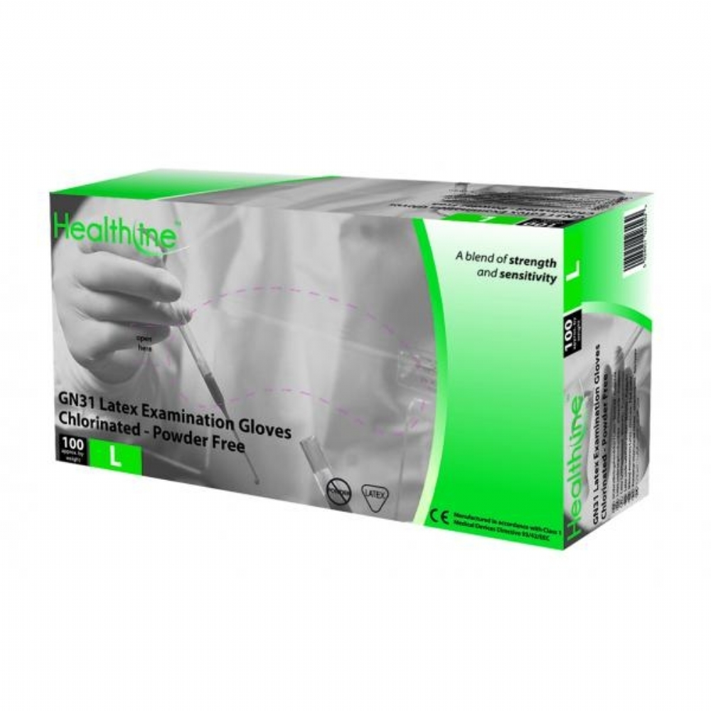 chlorinated latex gloves