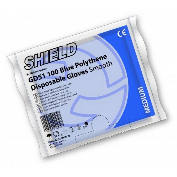 GD51 Blue polythene disposable glove