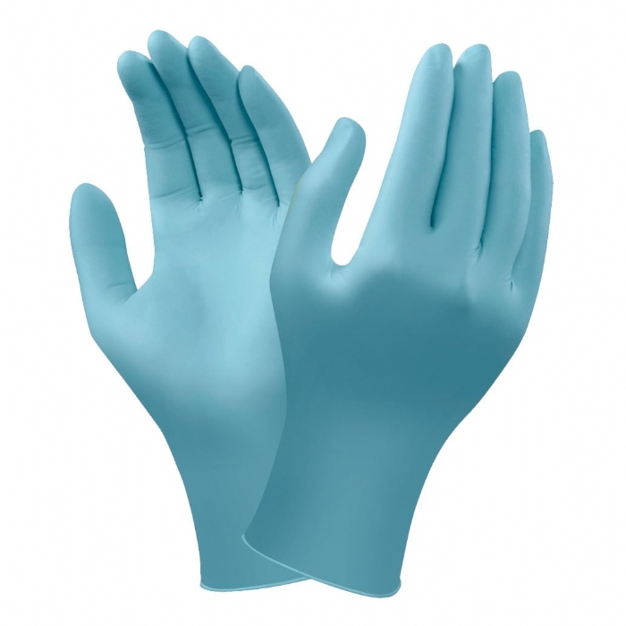  Ansell TouchNTuff 92-670 Powder Free Blue Disposable Nitrile Gloves