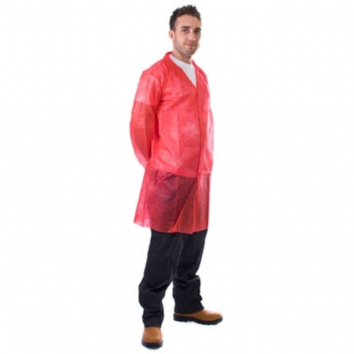 Non-Woven Visitor Coat With Velcro