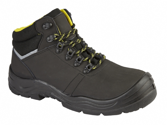 HIMALAYAN Black Leather Upper 6-Eyelet Safety Boot