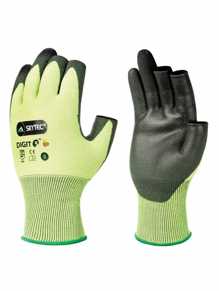 SKYTEC Digit 5 PU Coating 3 Open Finger Design Cut Protection Glove