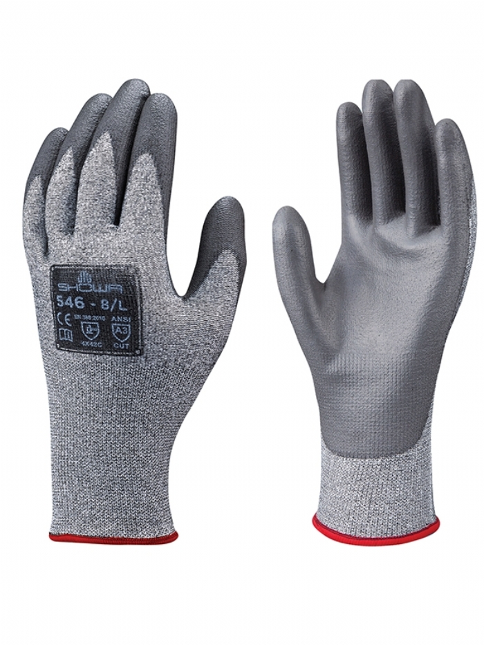 SHOWA 546 PU FOAMED CUT LEVEL C GLOVE GREY