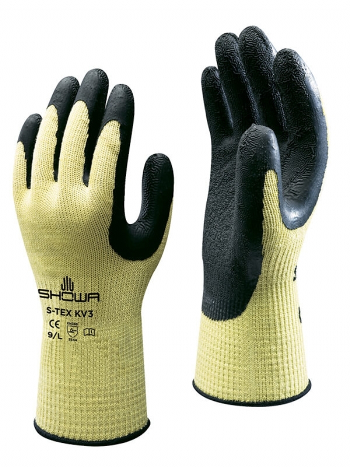 SHOWA S-TEX KV3 Latex-Coated Cut-Resistant Gloves
