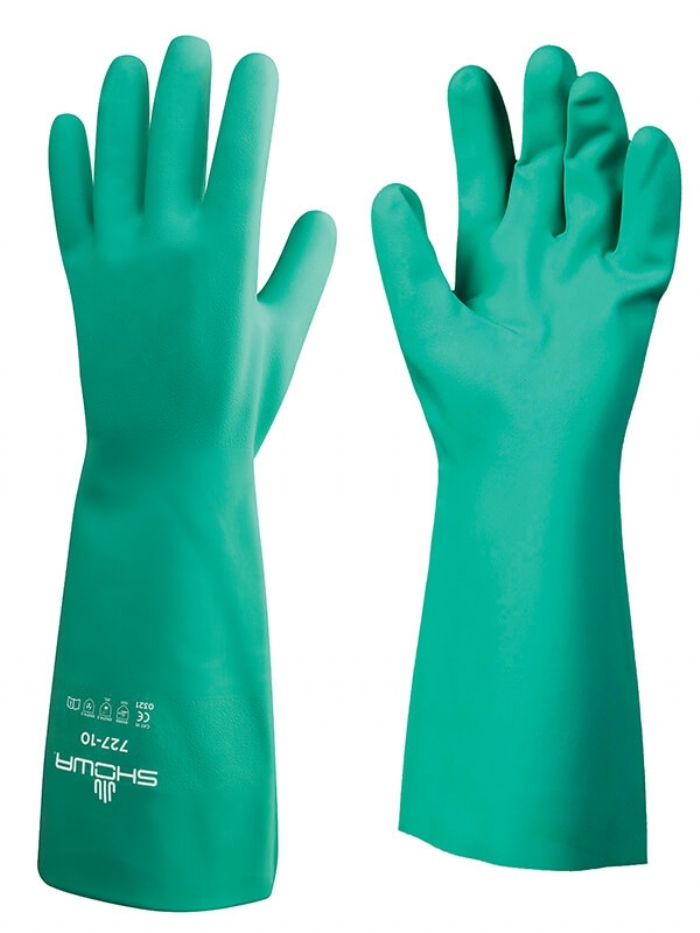 Showa 727 Nitri Solve Unlined Chemical Resistant Glove