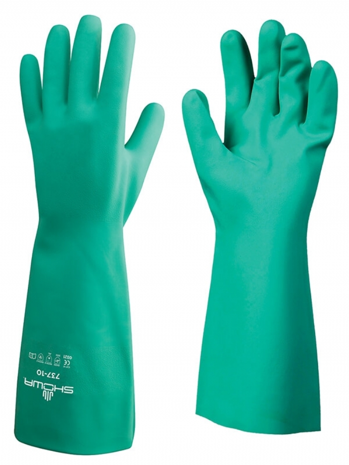 Showa 737 Nitrile Solve Unlined Chemical Resistant Gloves