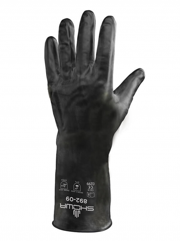  Showa Best 892 Fully Coated Chemical Viton Rubber Gloves