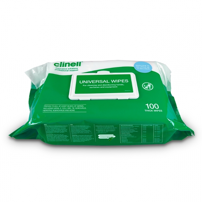  Clinell Universal Hand and Surface Wipes 