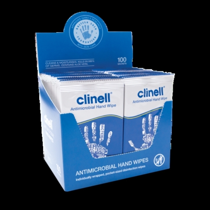 Clinell Antimicrobial Hand Wipes 100