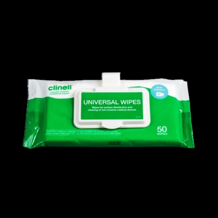  Clinell Universal Wipes Clip Pack 50