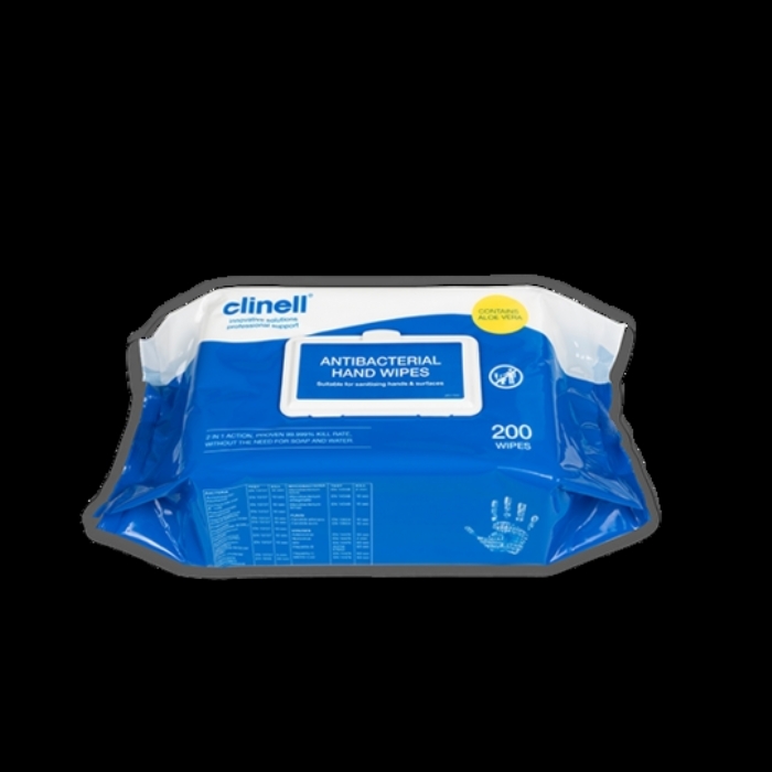  Clinell Antibacterial Hand Wipes 200