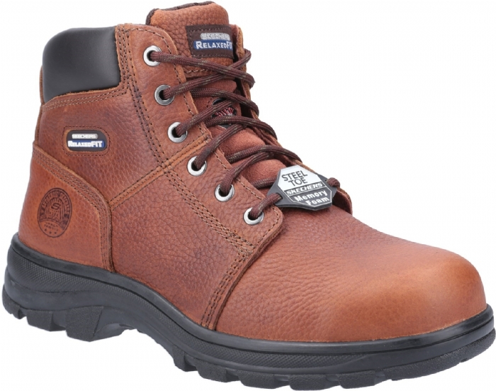 Skechers Workshire Lace Up Safety Boot Brown