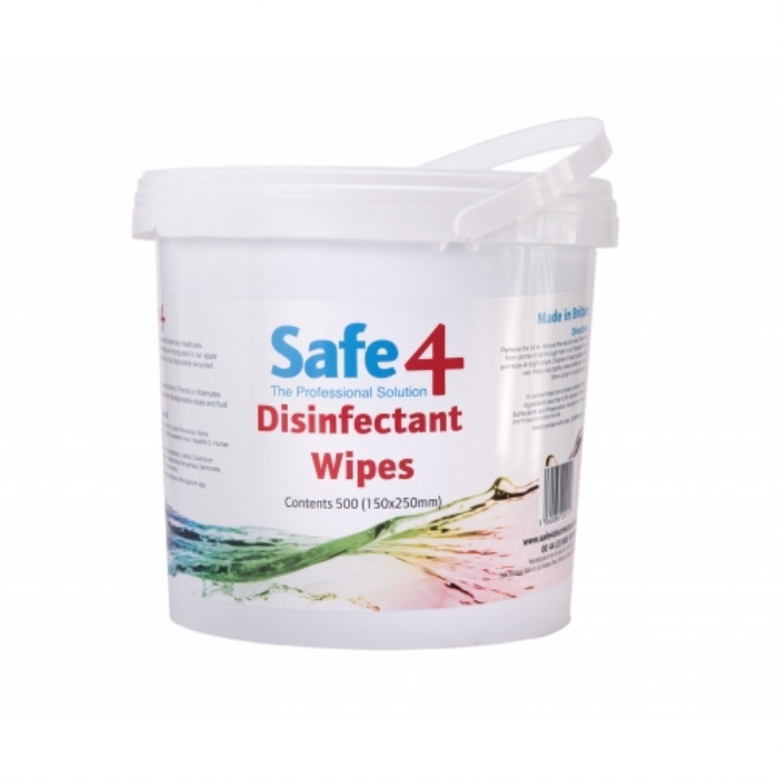 Safe4Disinfectant 500 Disinfectant Wipes - Effective against Coronavirus