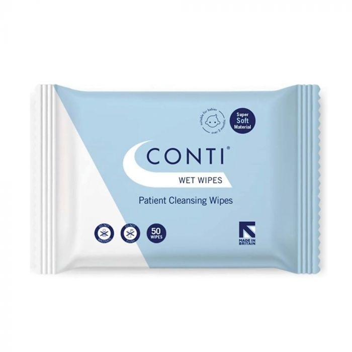 Conti Patient Cleansing Wet Wipes Super Soft - 50 Wipes
