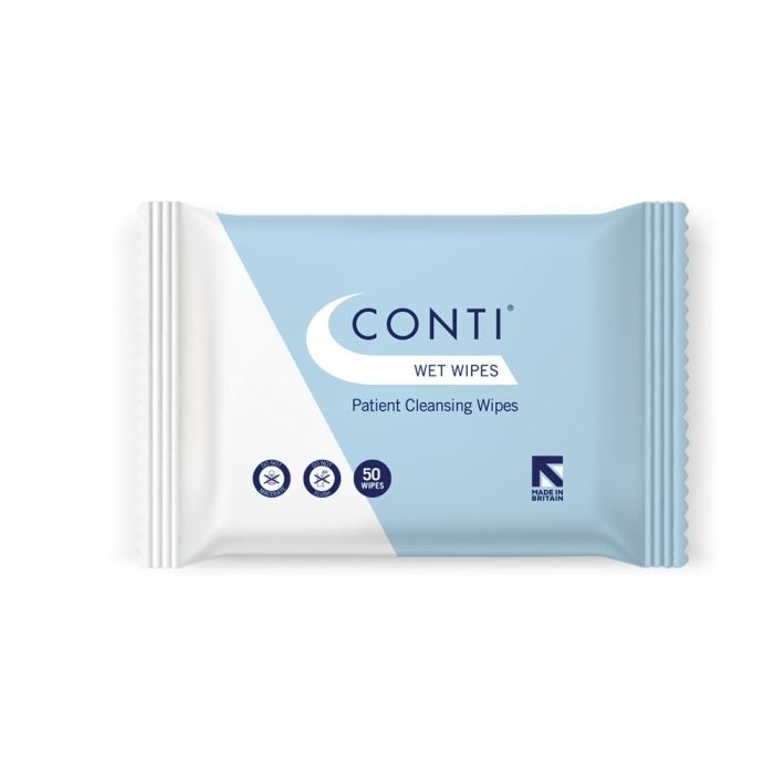 Conti Patient Cleansing Wet Wipes - 50 Wipes