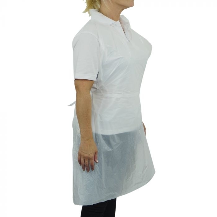 Premium Polythene Aprons in a Dispenser Pack - White